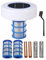 TETEOM Depuradora Piscina, Purificador De Agua Solar, Purificador De Desinfección De Algas De Piscina De Iones De Plata De Cobre(Mini+a Set of Accessories)