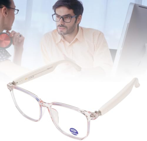 Tosuny KI Übersetzungs Smart Brille, Übersetzungsbrille mit über 100 Sprachen in Echtzeit, Integriertes Mikrofon und Lautsprecher, Rauschunterdrückung, für Geschäftsreisen