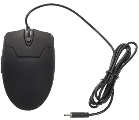 DECORNIJIA Souris Filaire Type C Ergonomique Boutons avec Rétroéclairage LED Niveaux Dpi Réglables Câble Souris Silencieuse pour PC et Ordinateur Portable Gaming et Bureautique