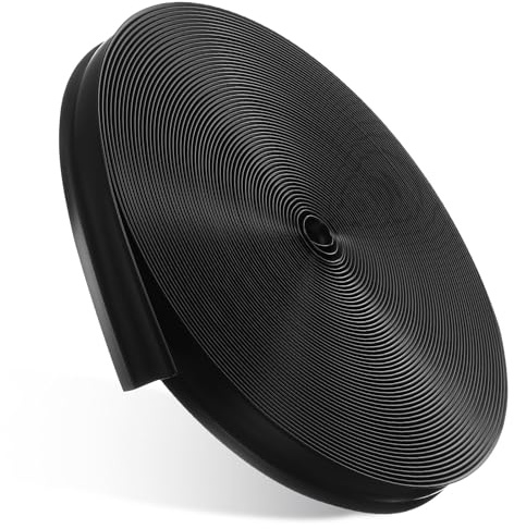 ULDIGI Garniture de Camping-Car PVC Noir, 1 Rouleau, Moulure Extérieure | Joint Caravane, Bande Souple Camping, Bande D'étanchéité pour Camping