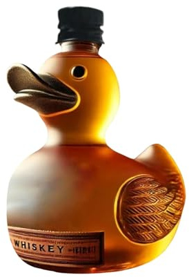300ML 3D Funny Whiskey Duck Wine Bottle,Prank Decanters Bottles Decoration, for Bar, Office, Home(B)