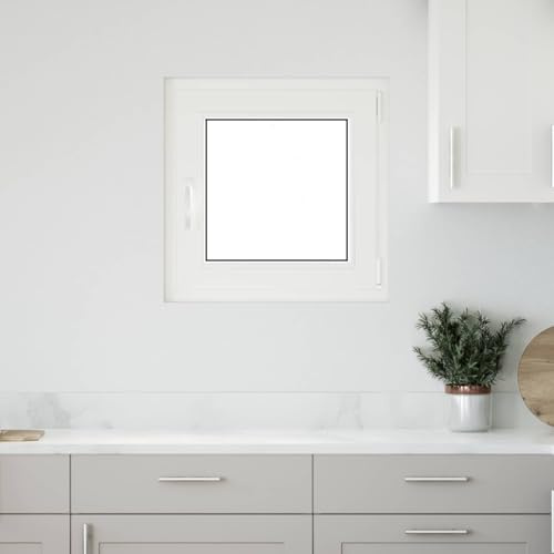 Finestra per cantina Risor, 50 x 50 cm, in PVC e vetro antracite, inclinabile e girevole, con protezione termica e insonorizzazione, vetro isolante, ideale per cantina e interni