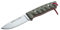 ELECTROPOLIS Cuchillo Enterizo de Caza Muela Kodiak KODIAK-10SV.G, cachas micarta Verde, Acero SANDVIK 14C28N, Hoja de 11 cm + Tarjeta Multiusos de Regalo
