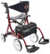 Besco Medical 2 in 1 Rollator-Rollstuhl SPRING VARIO - Leichtgewicht Rollator mit Rollstuhlfunktion & Komfort-Federung - faltbar, höhenverstellbar & umbaubar zum Transportstuhl - Modell S Bordeauxrot