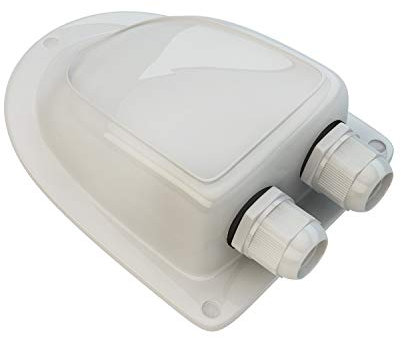 ABS Solar Double Cable Entry Gland for All Cable Types 2mm² to 6mm² for Solar Panels on RV Camper Van Travel Trailer Boat Cabin-White