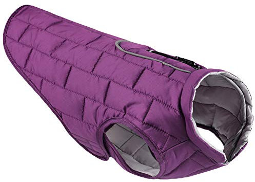 HotYou wasserdichte Hundemantel, Haustier Winterbekleidung Snowproof, Warme Haustier Jacke Hundejacke Hundepullover für Hunde,Lila,M: Chest (48-70CM)