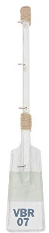 Hemoton 40cm Vintage Retro Antike Hakenleiste Nautische Wandhaken Holzpaddel Deko Haken Mediterraner Kleiderhaken Handtuchhaken mit 4 Haken für Wohnzimmer Küche Bad Jacken Hut Mantel Grau
