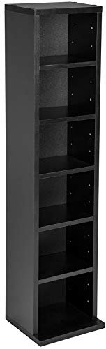 TecTake® Étagère Bibliothèque Étagère Rangement CD/DVD pour 102 CDs - 90 x 21 x 20 cm Meuble de Rangement Moderne pour Rangement Bureau, Salon, Chambre, Etagere Rangement Meubles de Salon