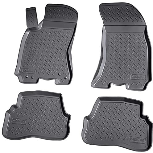 Recambo 3D Gummi Fußmatten kompatibel für VW Passat B5 | Typ 3B 3BG | 1996-2005 | Auto Gummimatten | Passgenau | mit Rand | schwarz