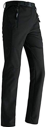 LANBAOSI Vandringsbyxor herr vinter fleece fodrade byxor softshell utomhus termiska arbetskläder skidåkning golf promenader vattentäta byxor