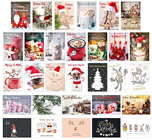 Edition Seidel Set 30 Weihnachtspostkarten Weihnachten Karten Postkarten Weihnachtskarten