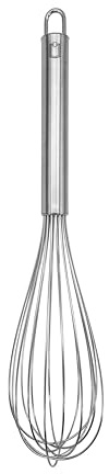 METRO Professional Schneebesen, 39 cm, Edelstahl Rührbesen für Mischen, Rühren Von Teig, Eiern, Aufschäumen, Schlagen, Hohe Qualität Whisk für Wohnküche, Esszimmer, silber