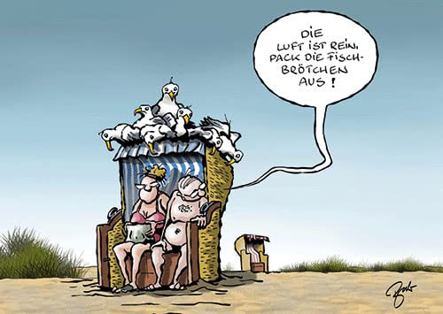 modern times 3er-Pack: Postkarte A6 +++ LUSTIG LUFT IST REIN, PACK DIE FISCHBRÖTCHEN AUS ! +++ KÖPENICKER CG © BAHR, Frank