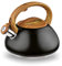 Whistling Kettle Stainless Steel 3 L Stove Top Induction Gas Electric Traditional Kettle Camping Black Grey (Black)