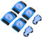BOSONER Knieschoner Kinder Schoner Inliner Protektoren 6er Set Schützer Inliner Inline Skates Knie Und Ellenbogenschützer Schutzausrüstung Knieschützer Skateboard (13#Blau und Gelb, S (3-7 Jahre))
