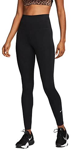 Nike Damen One Df Hr Leggings, Black/White, XXL EU