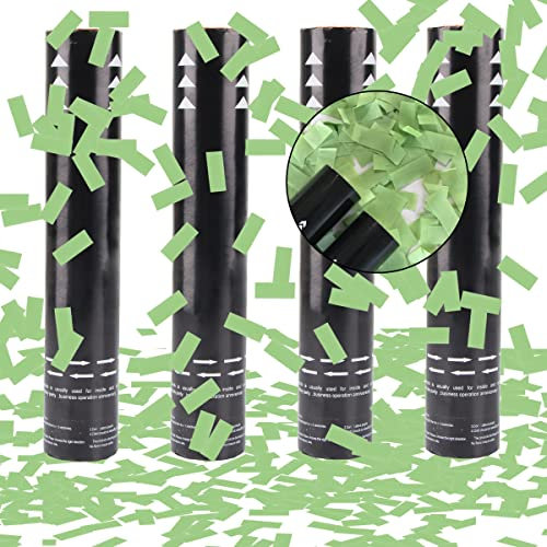 Konfettikanone, Taozoey Grüne Konfettikanone*4, Party Popper, Konfettikanone Hochzeit, Konfetti-Shooter, Konfettikanonen für Hochzeit, Party, Geburtstag, Silvester