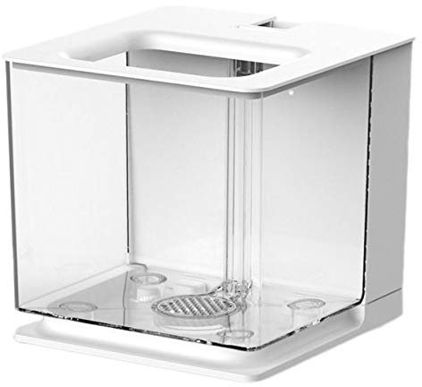 Dyspnea Pecera Pecera FáCil de el Agua PláStico AcríLico Autolimpiante Pecera PequeñA (Blanco)