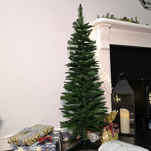 Samuel ALEXANDER 4ft (1.2m) Pencil Style Slim Artificial Christmas Tree in Green