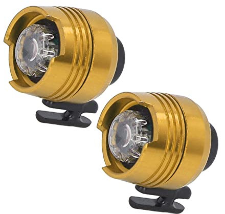 Faros Delanteros de Cocodrilo para Zapatos, 2 Luces de Cocodrilo Impermeables IPX5 para Zapatos, que Duran 72 Horas, Luces Pequeñas para Decoración de Zapatos de Cocodrilo para (Oro)