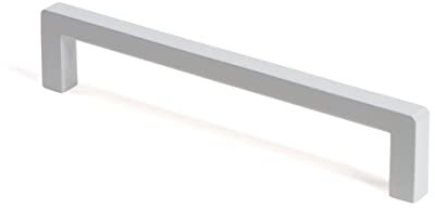 Gedotec Möbelgriff aus Vollmetal | 10 Stück Griffe für Küchenschränke inkl. Befestigungsmaterial | SIDO | Möbelgriffe Weiß mit LA: 192 mm | Türgriffe für Schränke - Schrankgriffe - Griffe Möbel
