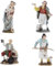 Moranduzzo Set aus 4 neapolitanischen Hirten für Krippe 12 cm Maßstab 1:15 - Unzerstörbare Krippenfiguren - Stil 700', Handbemalt, Offizielles Produkt, Hergestellt in Italien, Bildhauer M. Landi