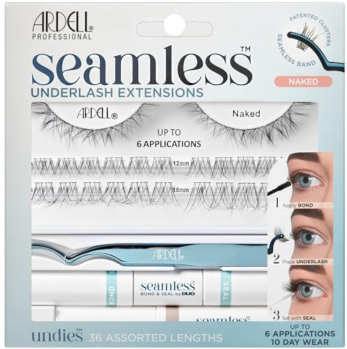 Ardell Naked Seamless Underlash Eyelash Extensions, Up to 6 Day Wear, 10 Applications, Duo Bond & Seal and Applicator Tool Included (Pack of 1)