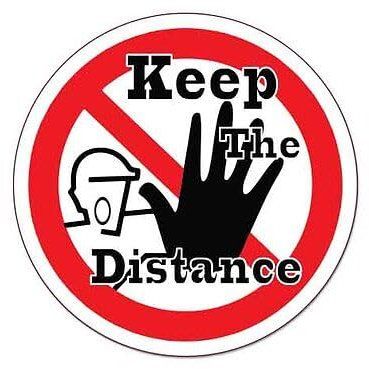 WildeBabsKLBT Keep The Distance car K1503 Hochwertiger Premium Autoaufkleber Sticker Aufkleber selbstklebende Folie 12 cm