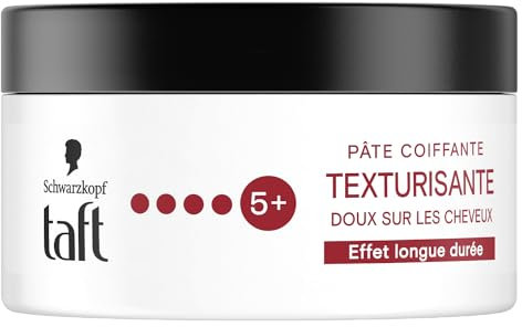 Schwarzkopf Taft Frisierpaste, Texturisierpaste, Glanz, sehr starker Halt, sanft auf den Haaren, langer Halt, ohne klebrige Wirkung, Formel Provitamin B5, 100 ml