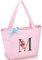 Vavabox Handtasche Damen A-Z Reißverschluss Schultertasche, Geschenke für Damen,Bräute und Brautjungfern, Arbeit,Reisen,Einkaufen,Schule (M, Rosa)