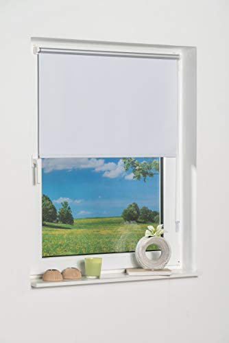 K-home Thermorollo Verdunklungsrollo ohne Bohren Weiß B90 x H250 cm