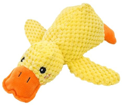 Generisch Kuscheltier Ente, Quack-Quack Duck Dog Toy, Beruhigende Ente Für Hunde, Ente Squeak Für Welpen, Beruhigende Ente Für Hunde, Beruhigendes Enten-Hundespielzeug, Niedliche Ente Ohne Füllung