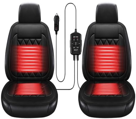 WXJHNYBS 12v Auto Sitzheizung, Einstellbare Temperatur 12v Sitzkissenbezüge rutschfest Universal Heizdecke 12v für LKW Doppelsitz 1 Netzkabel