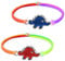 flintronic 2 Stück Dinosaurier Armband, Stimmungsarmband mit Anhänger für Kinder, Wechselt die Farbe, Kinderarmband in leuchtenden Regenbogenfarben, Kindergeburtstag Gastgeschenke, für Jungen Mädchen