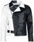 Gothicana by EMP Herren schwarz/weiße Kunstlederjacke mit integriertem Gürtel M