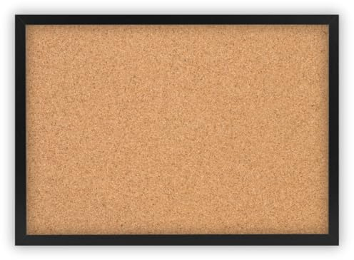 CLAMARO 'Memo' Pinnwand Kork 60 x 40 mit Rahmen | Schwarz Matt | Korkwand mit MDF-Holz Bilderrahmen und Metall Aufhängern (Qerformat & Hochformat) | Inkl. 10 Reißzwecken
