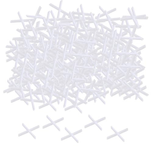 500pcs 1mm Tile Spacers, Hard Plastic Cross Tiles Leveler Spacer for Wall and Floor, Reusable Cross Spacer, Precise Tiling Alignment Clips Spacing Tools for Professional Tile Installation