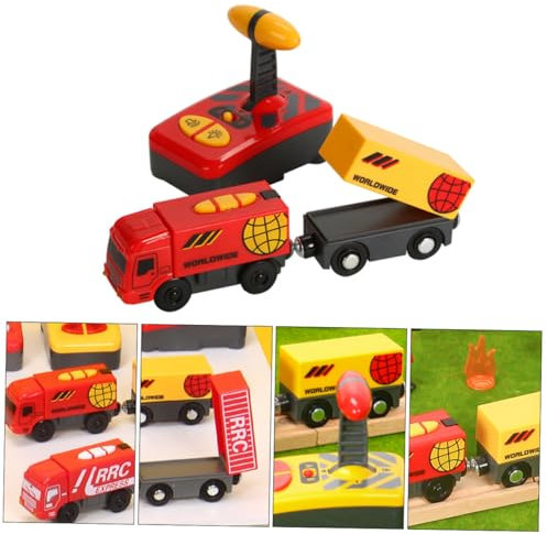 BESPORTBLE Train Électrique Jouet avec Télécommande sans Batterie pour Décoration Jouet De Train Plastique Léger Et Portable