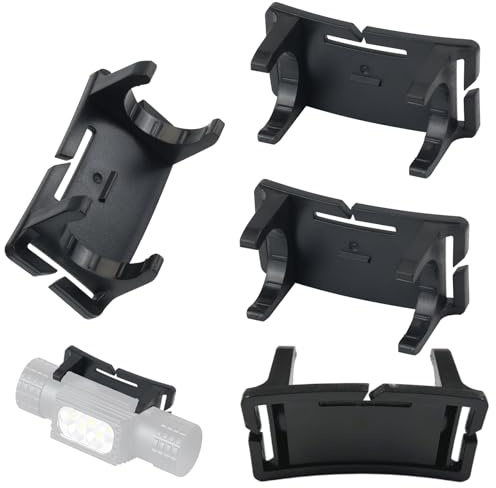 Lenporl 5 Stück Scheinwerfer-Halter, Befestigungsclip, Schnalle, Scheinwerfer-Taschenlampen-Halterung für Slonik und die meisten anderen 22 mm – 26 mm LED-Scheinwerfer, wiederaufladbar (Stirnlampe