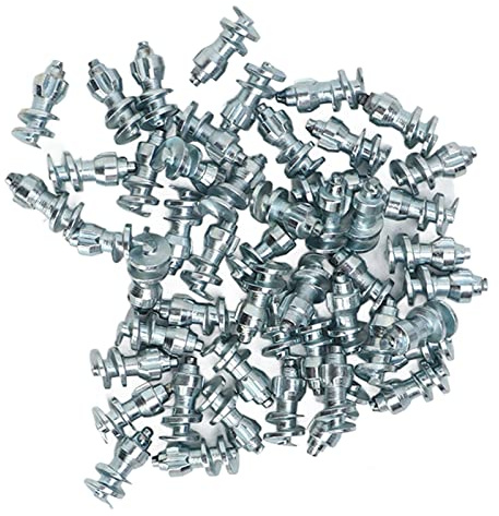 Yolieraart Reifentraktionsspikes 50pcs, Wolframstahl Anti-Skid-Schraubenstollen für Autolastwagen Gabelstapler Offroad-Fahrzeugreifen, Silber
