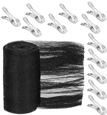 Housse de Piscine - Filet Hivernal de Protection Rond - Filet d'Extérieur Jardin avec 12 Clips pour Professionnels Particuliers Patio Arrière-Cour