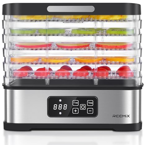 Reemix Essiccatore digitale a 5 piani, per frutta ed erbe