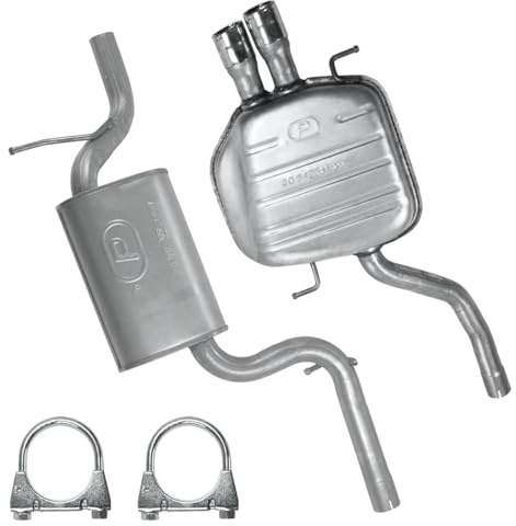 POLMOstrow Auspuff für VW Passat B6 2005-2010 | Mitteltopf und Endtopf, Motoren: 1.8 TSI - 2.0 FSI, Kombi, Limousine