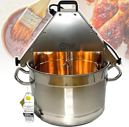vnmudzeo Elektrischer Edelstahl-RüHrer, 10,6 Liter FassungsvermöGen, Kompakter 10,6-Liter-Topf FüR Hot-Pot-Saucen, FüR Restaurants Hotel 201Material