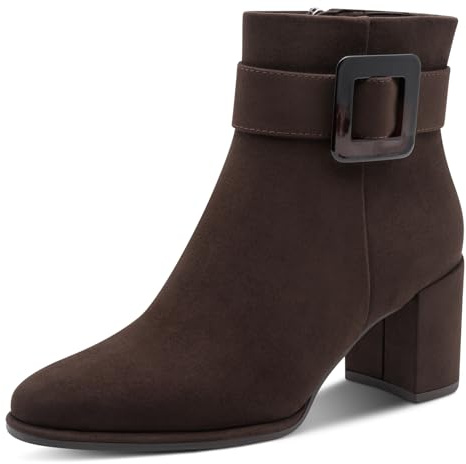 MARCO TOZZI Damen Stiefelette Textil schöne Schnalle und Blockabsatz 2-25338-43, Größe:41 EU, Farbe:Mehrfarbig