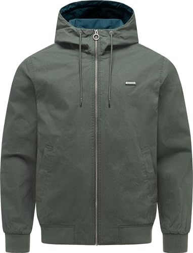 Ragwear Herren leichte Übergangsjacke kurze Jacke mit verstellbarer Kapuze Stewie Vintage S-4XL