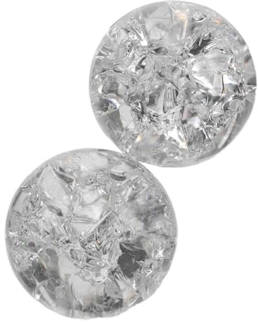 Uonlytech 2 Pezzi Sfere di Vetro Decorative da 3cm, Sfera Trasparente in Vetro per Ornamento Fontana e Fotografia, Accessorio Elegante per Progetti DIY e Decorazione Casa