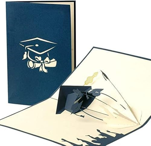 Diese-Klappkarten C11 Glückwunschkarte zu Abschlussfeier/Schulabschluss, Karte zum Aufklappen, handgefertigt, Lasergeschnittten, für Geschenk-Gutschein