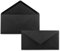 50 Brief-Umschläge Schwarz DIN Lang - 110 x 220 mm (11 x 22 cm) - Nassklebung ohne Fenster - Ideal für Einladungs-Karten - Serie FarbenFroh