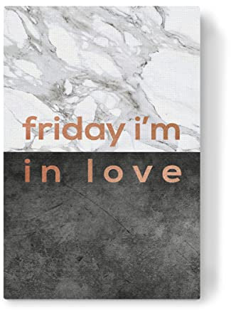 artboxONE Leinwand 30x20 cm Typografie Friday I'm in Love von Orara Studio